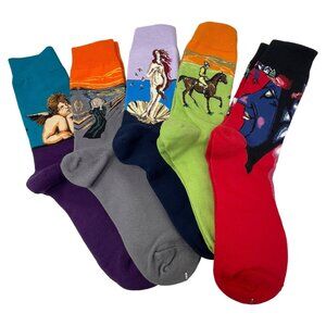 Bonangel Funny Novelty Socks Cherub Horse Mermaid Scream 5 Pairs Unisex NWT